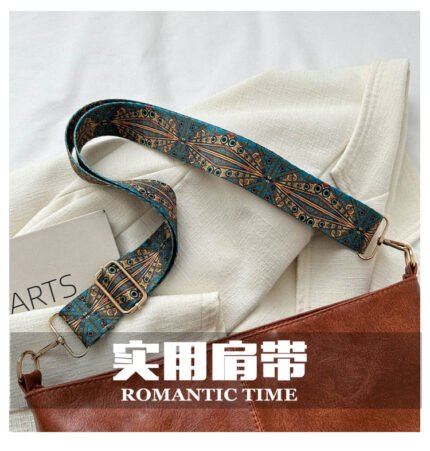 Extra Wide Colorful Satchel Thick Strap Long Replacement Adjustable Universal Shoulder Bag Strap (C)