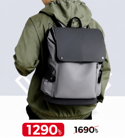 New Style Backpack Men's Trendy Large-Capacity Computer Travel Backpack Business Bag College Student Bag (Gray)