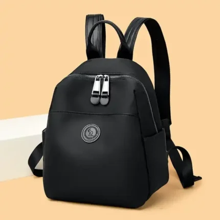 New Ladies Backpacks Designer High Quality Soft Nylon Simple Fashion Bag (Black)